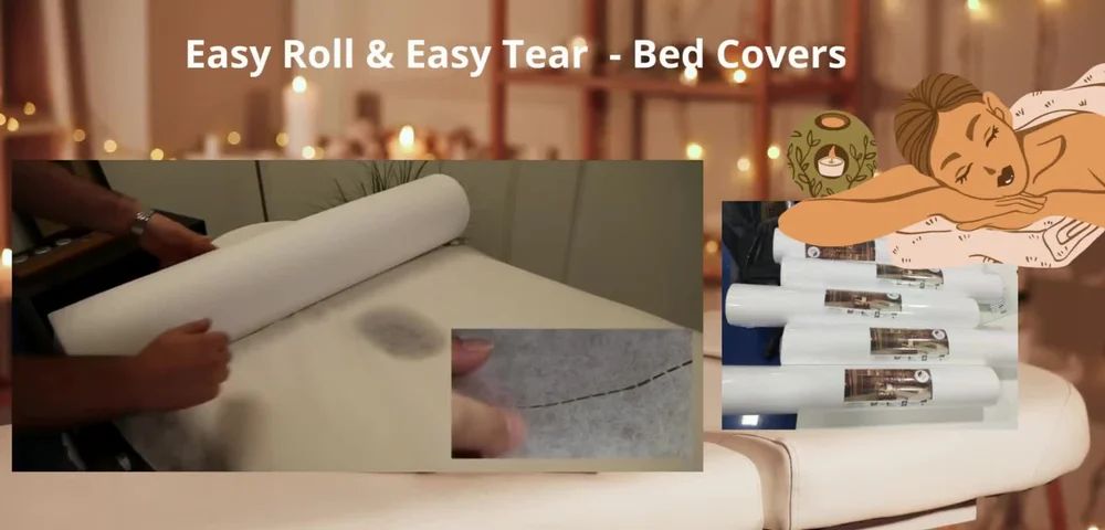 Cotton Disposable Spa Bed Sheets, Large